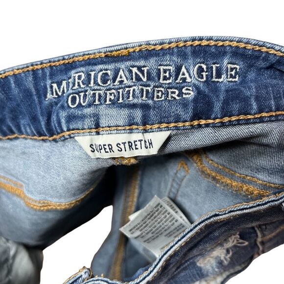 American Eagle High Rise Shortie Jean Shorts - Picture 8 of 9